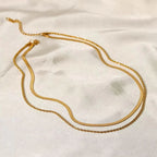 Malena | Dúo de collares bañados en oro de 18 quilates